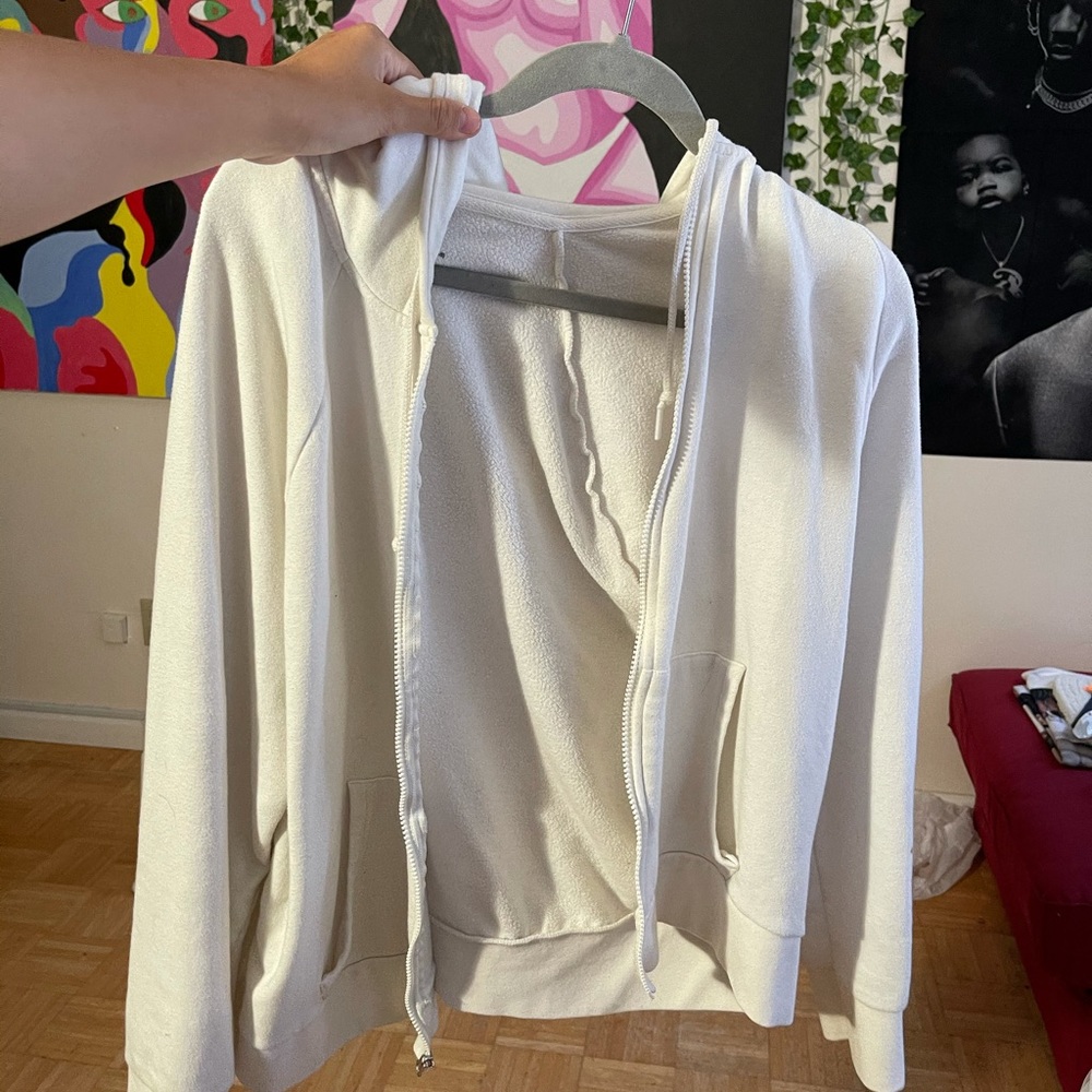 White zip up jacket!!